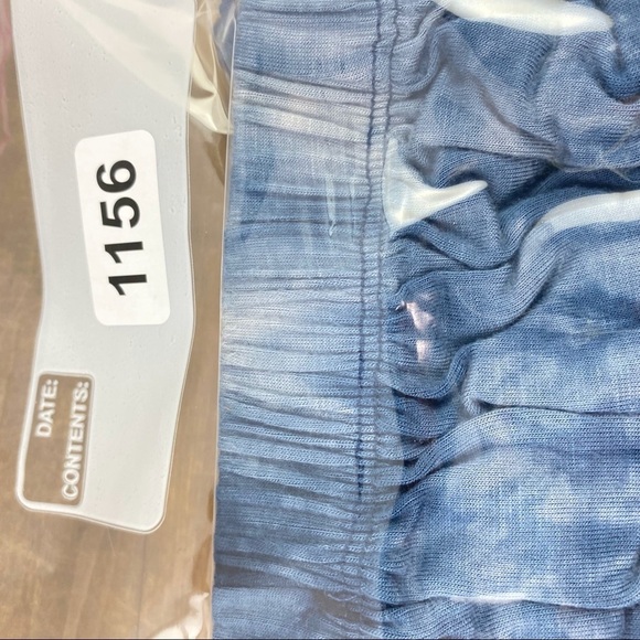 Simply Southern blue white tie dye ruffle sleeve top - Picture 10 of 11